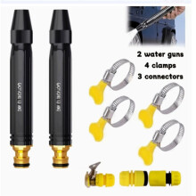 Rotatable Metal Water Hose Nozzle High Pressure Water Sprayer with Buckle Car Cleaning Tool Multifunctional Nozzle