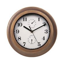 Buitenklokken Waterdicht 11 Inch Buiten Waterdichte Wandklok Patio met Thermometer Hygrometer voor Woonkamer Badkamer