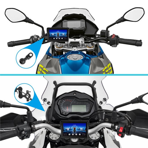 Motorcycle CarPlay Screen 7 Inch Wireless Carplay Android Auto Waterproof Touchscreen, Supports Navigation 1