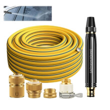 Rotatable Water Hose Nozzle High Pressure Water Sprayer with 3/4 Connector EU Standard Car Cleaning Tool 10M Water Pipe