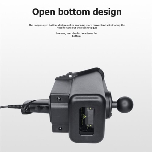 Wireless Barcode Scanner Holder Handheld USB Receiver Bar Code Mount Adjustable Cradle Stand with 1inch  Base A 1