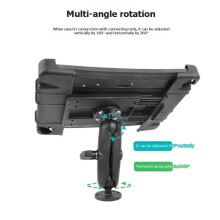 Industrial Tablet Mount Dual U-Bolt Clamp for Pro 12.9 Adjustable Holder Industrial Warehouse Stand A