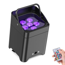 Foco Par LED Recargable con Control Remoto APP DMX, Luz de Fiesta, Luz de Escenario para DJ, Disco, Bar, KTV, Boda, Enchufe de la UE