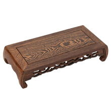 Housewares Rectangular Grey Wood Stand, Oriental Style 2