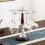 Freestanding Wine Glass Rack,Countertop Stemware Rack with 6 Hooks,Metal Organizer for Home Kitchen Bar,Table Top 8