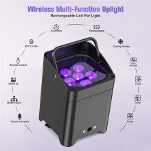 LED Par Spotlight Rechargeable with Remote Control APP DMX Party Light Stage Light for DJ Disco Bar KTV Wedding EU Plug