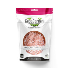 Seba Garden 100% Pure Himalayan Pink Salt – Coarse, 1kg Resealable Doypack | Natural & Unrefined, Rich in Minerals | Perfect for Cooking