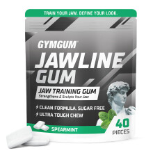 GYMGUM Jawline Gum Ultra Hard Chewing Gum | Zero Sugar, No Artificial Sweeteners, No Calories | Keto-Friendly Mewing Gum for Jawline Training