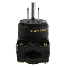 HiFi Power Connector Rhodium Plating L-Shaped Right Angle Male Power Plug to IEC C13 Socket Main Power Adapter US Plug