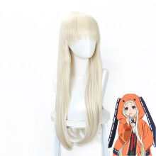 Wig Party Woman Headwear Long Straight Hair Anime Kakegurui Character Modeling Straight Bangs Long Hair
