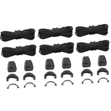 3Pairs Rekbare Polyester Schoenveters met-Zwart
