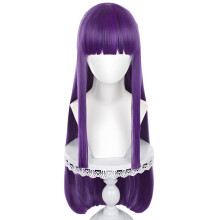 Role Wig Halloween Party Long Straight Half Zha Little Ponytail Headwear Anime Frieren Beyond Journey's End Role Headgear