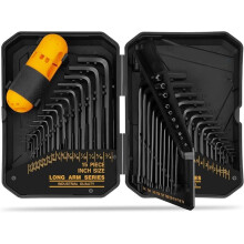 41pcs Hex and Torx Key Set Torque Handle, Standard SAE(0.028"-3/8") & Metric(0.7mm-10mm) & Torx(T9-T50) in Storage Case