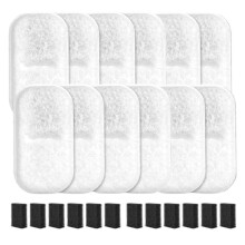 12+12 Pack Katzenwasserfilter-Ersatzkits für 12oz/3.2L und 64oz/2L Haustierwasserbrunnen für Katzen/Hunde