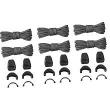 3Pairs Elastic Shoe Laces With Cord Lock Fasteners-Dark Grey