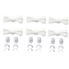 3 Paar verstellbare Schnürsenkel, elastische Schnürsenkel-Weiß
