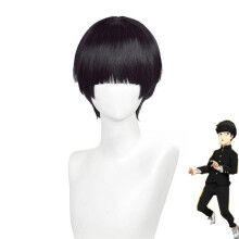 Wig Stage Sitcom Perform Match Headgear Straight Bangs Pot Lid Head Anime Mob Psycho 100 Protagonist Wig Cover