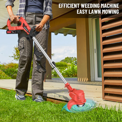 21V Cordless Grass Trimmer Lawn Edger Battery 2