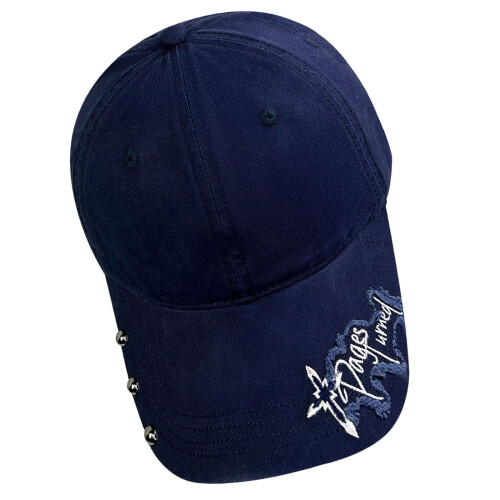Modische Baseballkappe aus Baumwolle mit-Marineblau