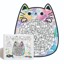 (MLD1002) Premium Wooden Cat Puzzle, Unique Shape Brain Teaser Toy, Family Interactive Gift