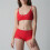 Ensemble Bralette et Boxer en dentelle extensible pour-Rose S 9