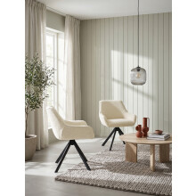 (Cream, Set of 4) GOEURVANT Swivel Dining Chairs