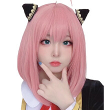 Wig Stage Sitcom Perform Clothing Match Simulation Short Hair Anya Forger Character Modeling Bob Haircut