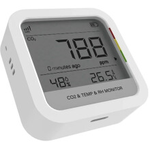 Monitor de Temperatura y Humedad de CO2 para LoRaWAN con Análisis NDIR, Alarma Sonora Incorporada, Monitor de CO2, Temperatura y Humedad Relativa de