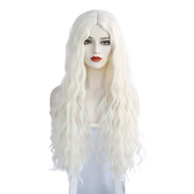 Wig TV Drama House of The Dragon Half A Year Queen Character Wig Cover Ball Woman White Long Curly Hair