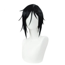 (A) Cos Headgear Anime Black Butler Character Modeling Wig Anime Role Alois Trancy Side Swept Bangs Short Hair