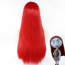 The Nightmare Before Christmas Maid Role Headgear Lady Party Headwear Long Straight Hair Wig Cover
