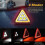 Portable LED Warning Triangle, USB Rechargeable Work Light, 4 Modes Triangle Spotlight for Roadside Emergencies 4