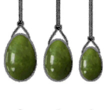 Natural Jade Egg Kegel Exercise for Women, Pelvic Floor Muscle Strengthening Set for Daily Use