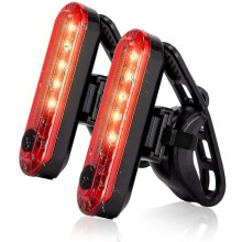 USB Rechargeable LED Bicycle Tail Light 2-Pack, Bright Rear Safety Light for Night Riding