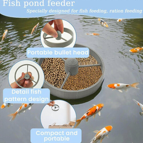 Fish Feeding Ring for Aquarium and Pond, Floating Feeding Station with Secure Wide Feed Compatibility 1
