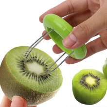 Kitchen Peeler for Fruits and Kiwi, Stainless Steel Blade, Comfortable Grip, Durable Green Handheld Slicer