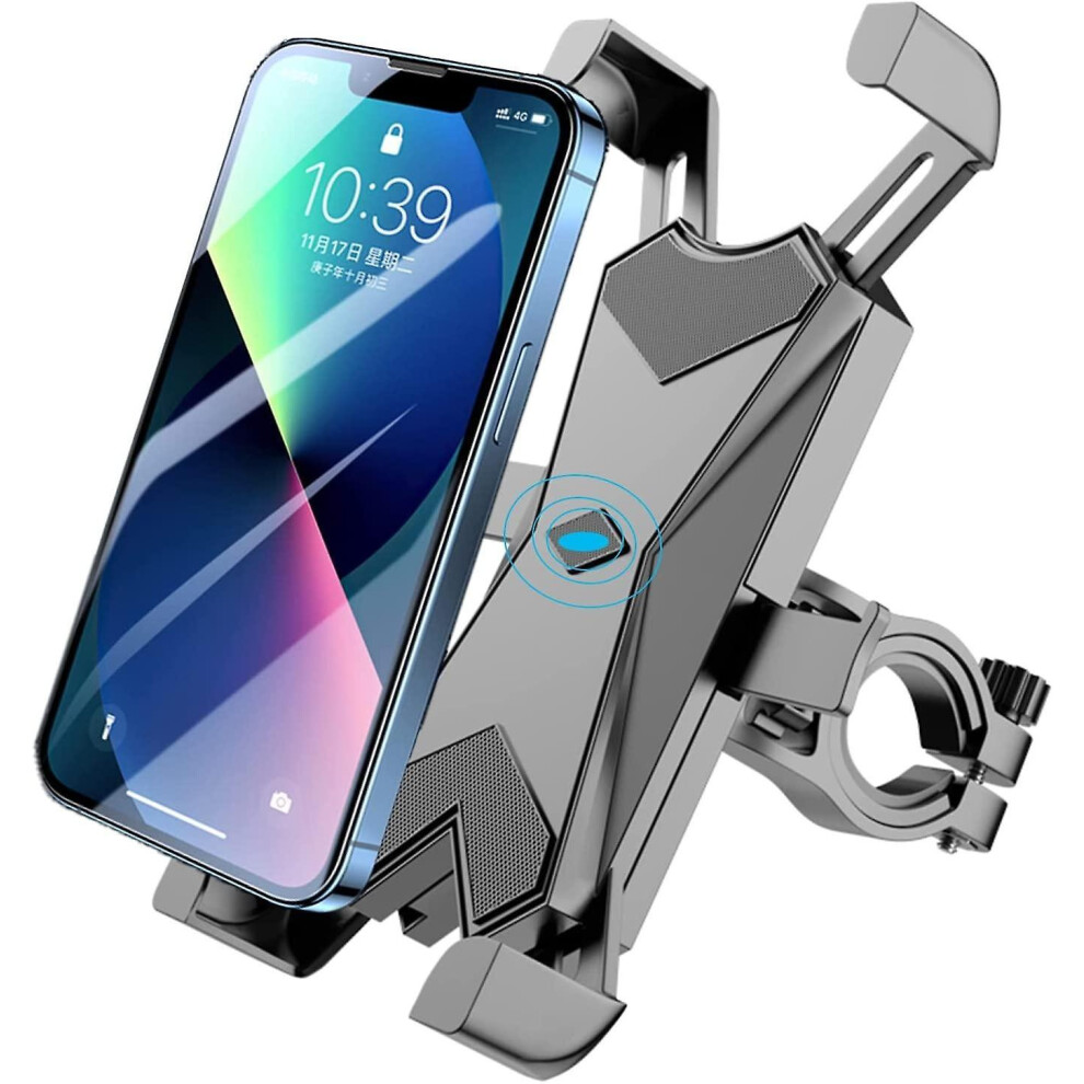 Bike Phone Holder Mount For Bicycle, Motorcycle And Scooter, Handlebar Clamp, Anti-Slip Secure Mobile Phone Holder For Outdoor Riding 6083684409592