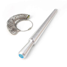 Metal Ring Sizer Gauge Mandrel Finger Sizing Measure Stick Standard Tool Set for Accurate Ring Size Measurement