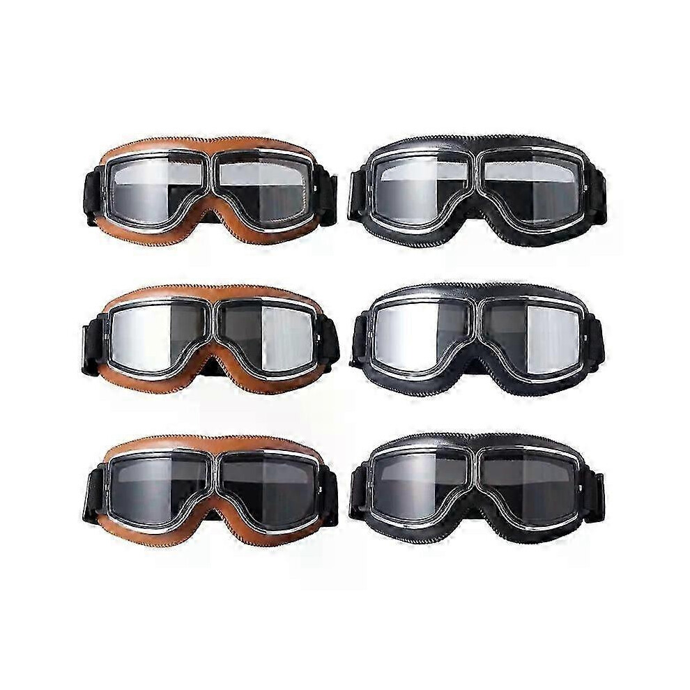 Retro Motorcycle Glasses For Men, Windproof Moto Racing And Motocross Goggles, Retro Style Protective Eyewear 6083684407888