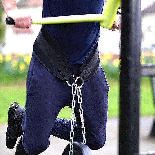 Thickened Chain Weightlifting Belt, Strength Training Fitness Belt for Pull-Ups and Parallel Bars, Durable Support Training Gear 1
