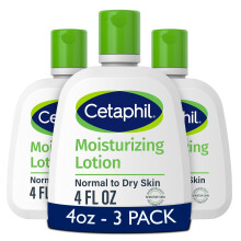 Cetaphil Face & Body Moisturizer, Hydrating Moisturizing Lotion for All Skin Types, Suitable for Sensitive Skin, NEW 4 oz Pack of 3,