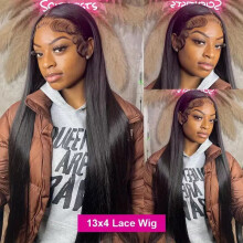 (A) Cosplay Wig Front Lace Long Hair Party Woman High Temperature Silk Wig Cover Cocktail Party Nature Straight Hair