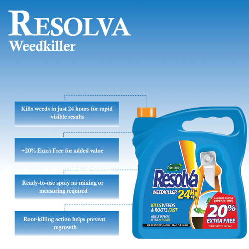 Westland Resolva 24H 3L Weedkiller +20% Extra Free 1