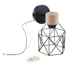 Chambre à coucher à côté de la lumière-Type A noir Sans ampoule