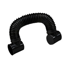 Tuyau d'échappement flexible de 4 pouces comportant un-Noir