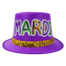 Chapeau haut du festival du carnaval avec motif de lettres à