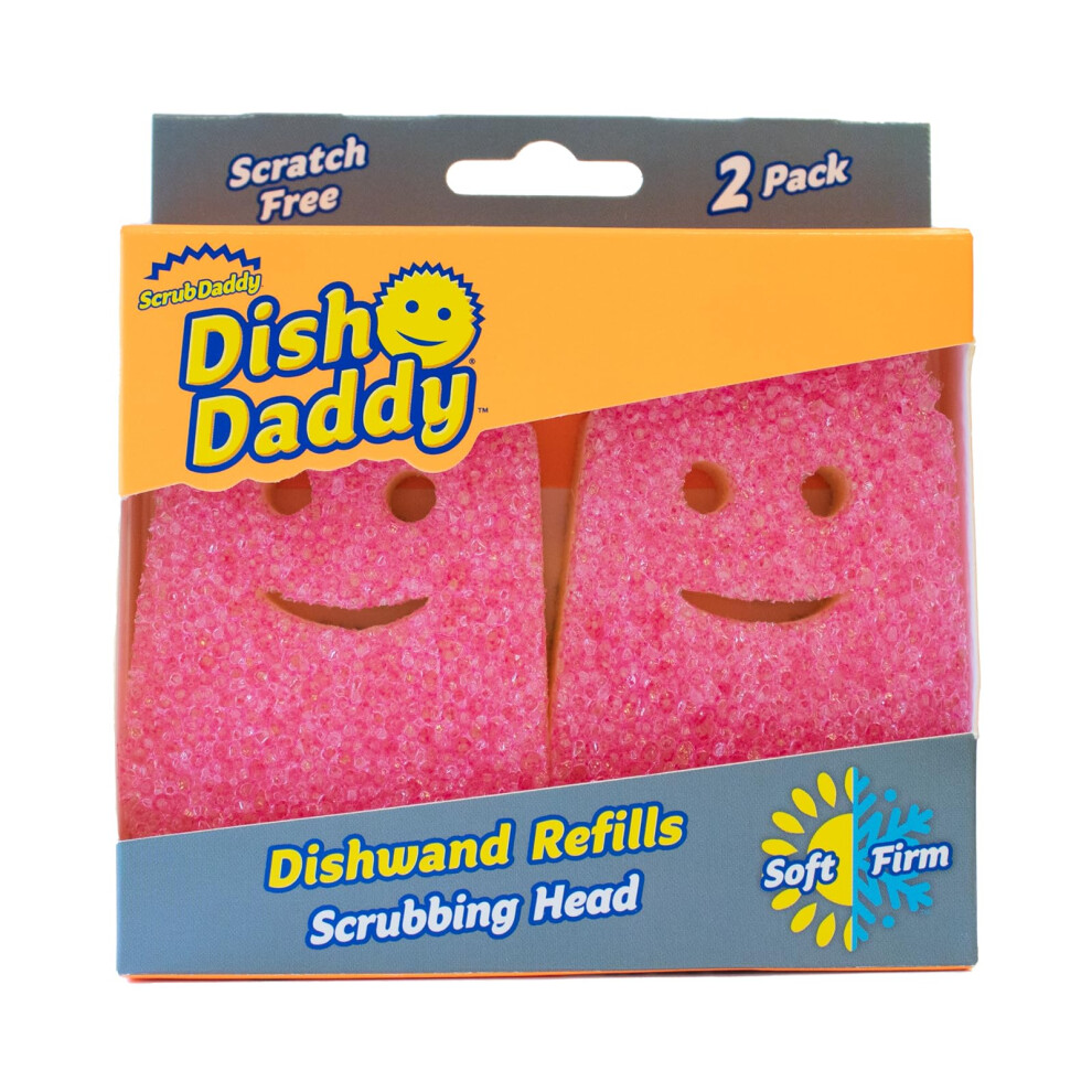 Scrub Daddy Dish Wand Scrubbing Brush Replacement Heads, Soap Dispensing Brushes, Texture Changing Washing Up Sponges 5051227532763
