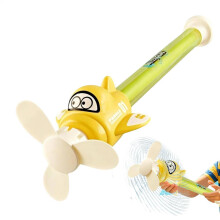 (Green) Outdoor Squirting Toy With Rotating Propeller Water Squirter Tube For Beach Lawn Garden Courtyard Patio
