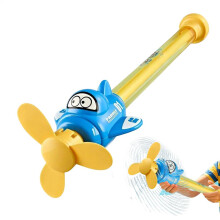 (White) Outdoor Squirting Toy With Rotating Propeller Water Squirter Tube For Beach Lawn Garden Courtyard Patio