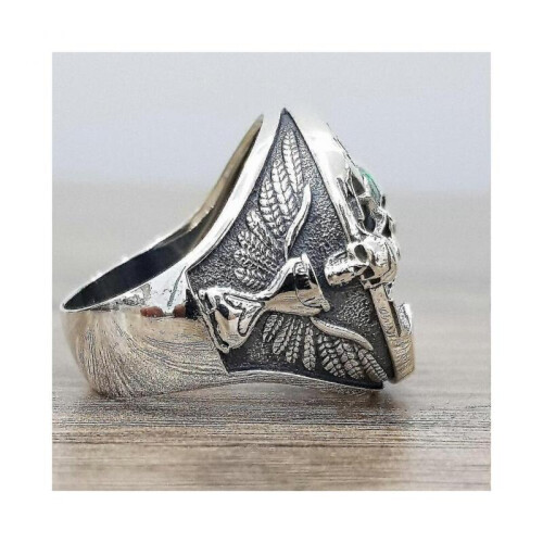 (9) Memento Mori Skull Sterling Silver Ring 2